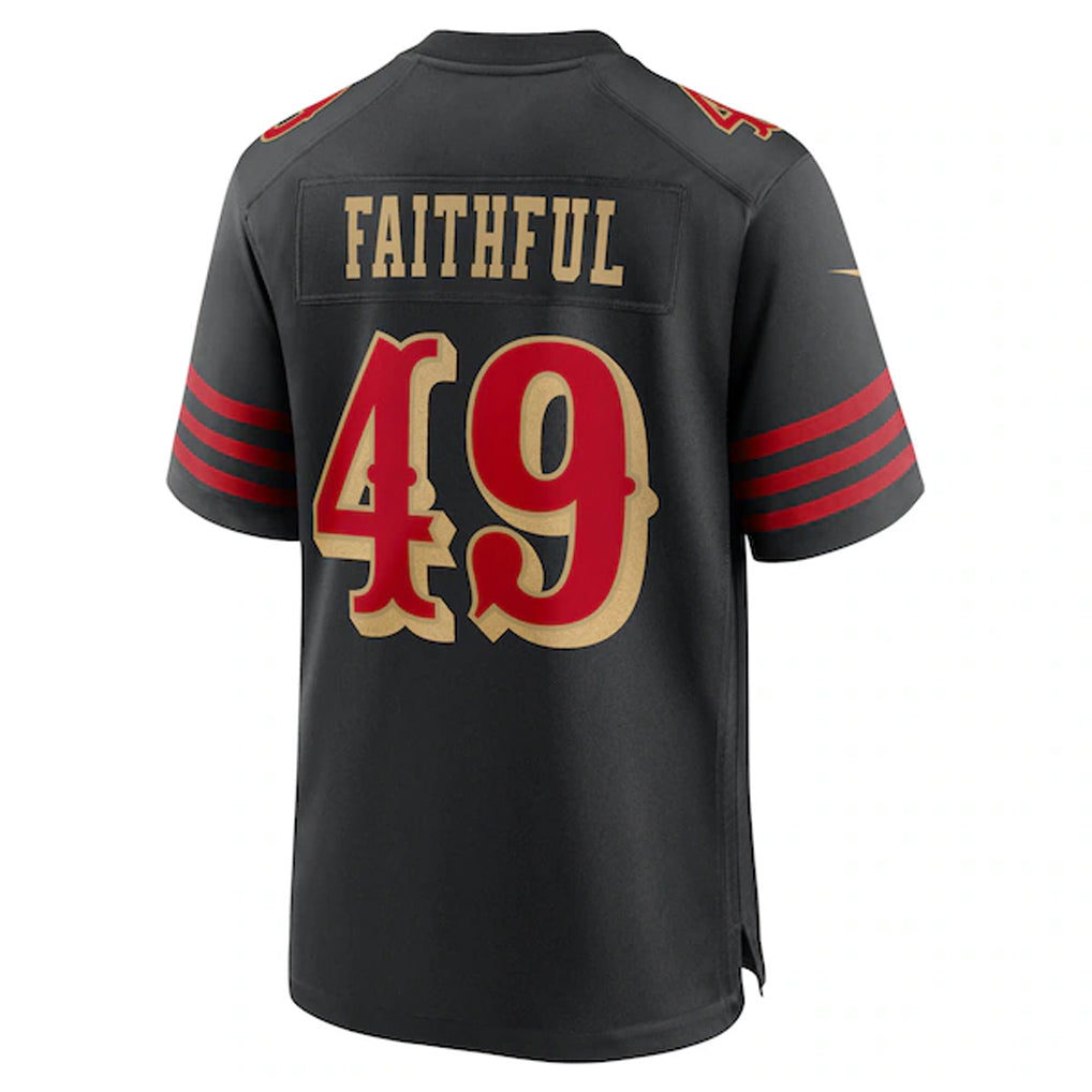 Kdoa SF.49ers #49 The Faithful Player Black Rivalries Collection Game Stitched Jerseys