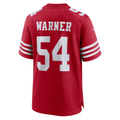 Kdoa SF.49ers #54 Fred Warner Scarlet Player Game Stitched Jerseys