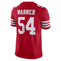 Kdoa SF.49ers #54 Fred Warner Scarlet Vapor F.U.S.E. Limited Stitched Jerseys