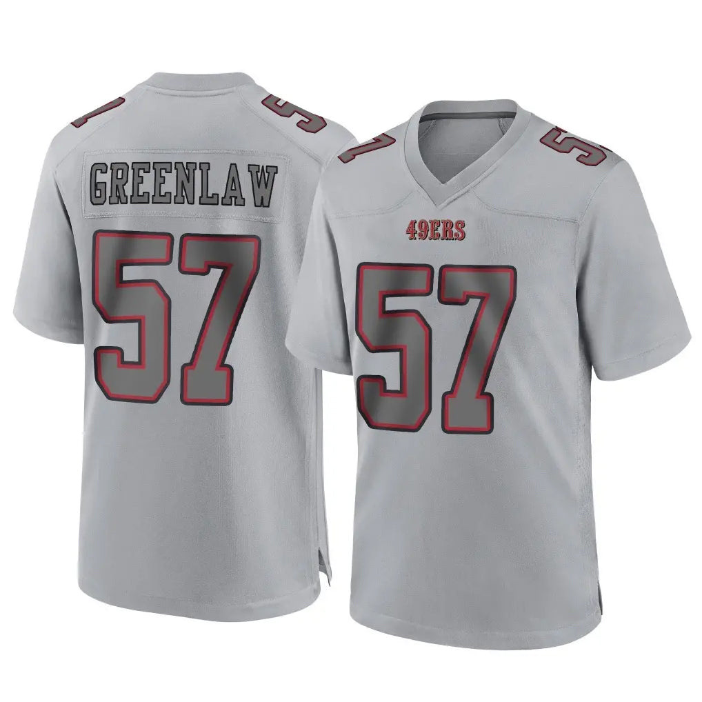 Kdoa SF.49ers #57 Dre Greenlaw Player Gray Atmosphere Fashion Home Game Stitched Jerseys