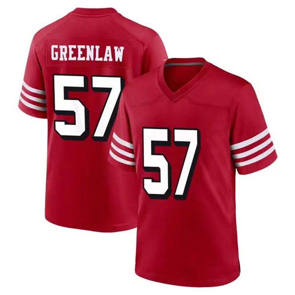 Kdoa SF.49ers #57 Dre Greenlaw Player Red Limited Alternate Home Game Stitched Jerseys