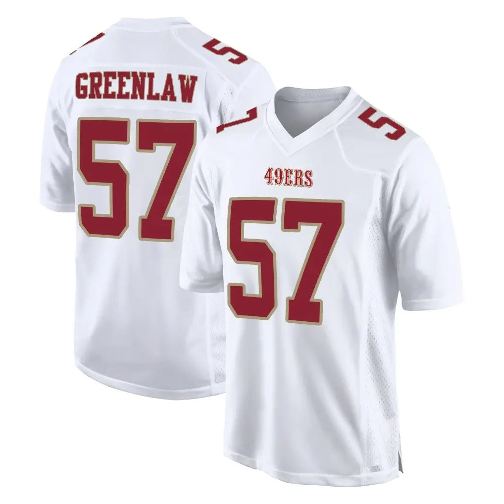 Kdoa SF.49ers #57 Dre Greenlaw Player White Fashion Home Game Stitched Jerseys