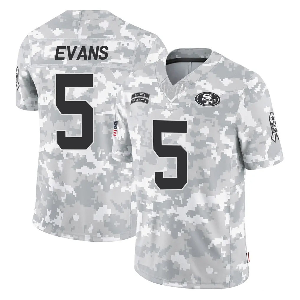 Kdoa SF.49ers #5 Mike Evans Player Arctic Camo Limited Salute To Service Home Game Stitched Jerseys