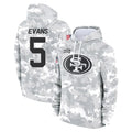 Kdoa SF.49ers #5 Mike Evans Player Arctic Camo Limited Salute to Service Pullover Hoodies Game Stitched Jerseys