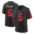 Kdoa SF.49ers #5 Mike Evans Player Black Rivalries Collection Home Game Stitched Jerseys