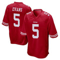 Kdoa SF.49ers #5 Mike Evans Player Red Home Game Stitched Jerseys