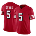 Kdoa SF.49ers #5 Mike Evans Player Red Limited Alternate Vapor F.U.S.E. Home Game Stitched Jerseys