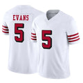 Kdoa SF.49ers #5 Mike Evans Player White Limited Alternate Vapor F.U.S.E. Home Game Stitched Jerseys
