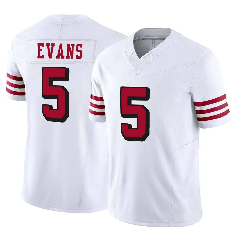 Kdoa SF.49ers #5 Mike Evans Player White Limited Alternate Vapor F.U.S.E. Home Game Stitched Jerseys
