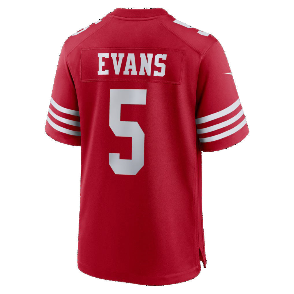 Kdoa SF.49ers #5 Mike Evans Scarlet Game Stitched Jerseys