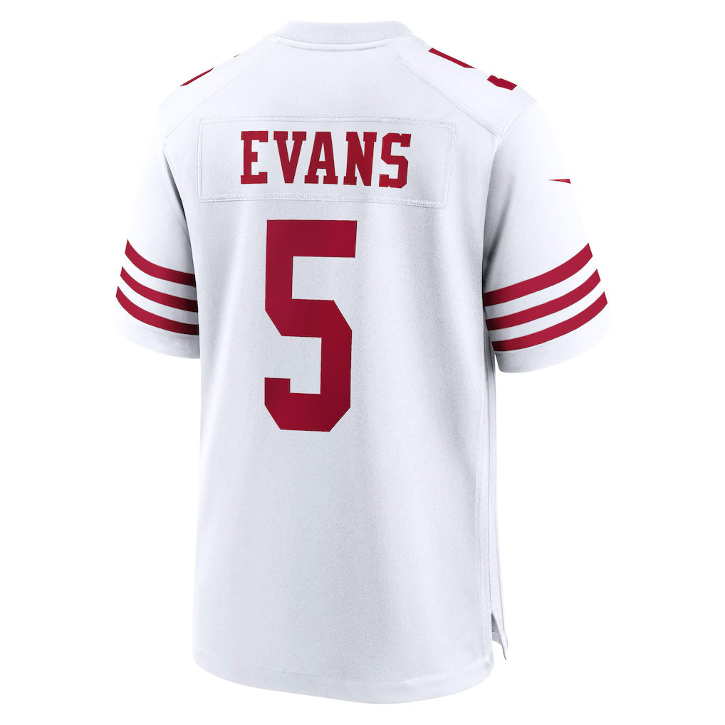 Kdoa SF.49ers #5 Mike Evans White Game Stitched Jerseys