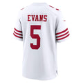 Kdoa SF.49ers #5 Mike Evans White Game Stitched Jerseys