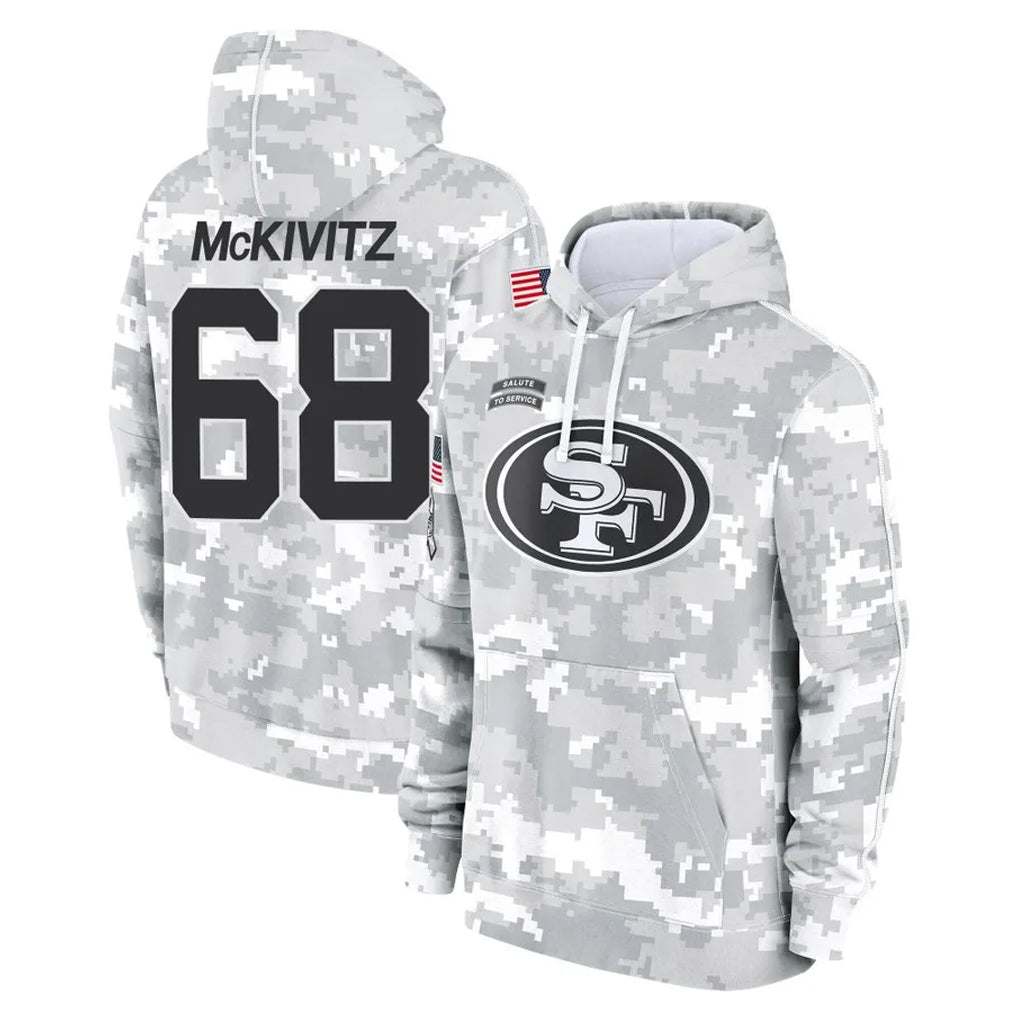 Kdoa SF.49ers #68 Colton McKivitz Player Arctic Camo Limited Salute to Service Pullover Hoodies Game Stitched Jerseys