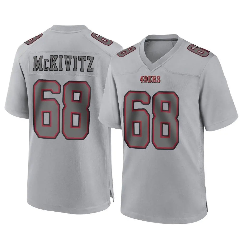 Kdoa SF.49ers #68 Colton McKivitz Player Gray Atmosphere Fashion Home Game Stitched Jerseys