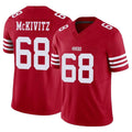 Kdoa SF.49ers #68 Colton McKivitz Player Red Limited Vapor F.U.S.E. Home Game Stitched Jerseys