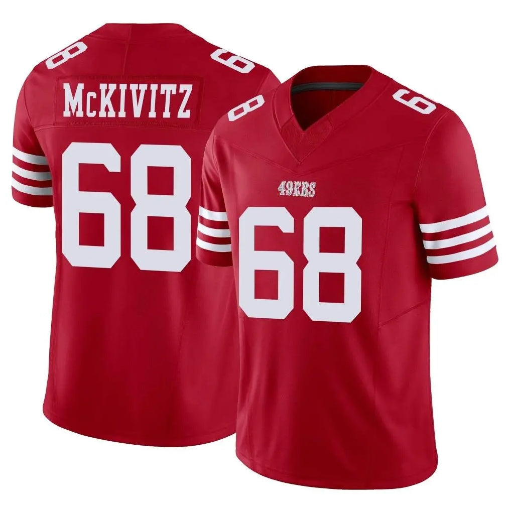 Kdoa SF.49ers #68 Colton McKivitz Player Red Limited Vapor F.U.S.E. Home Game Stitched Jerseys