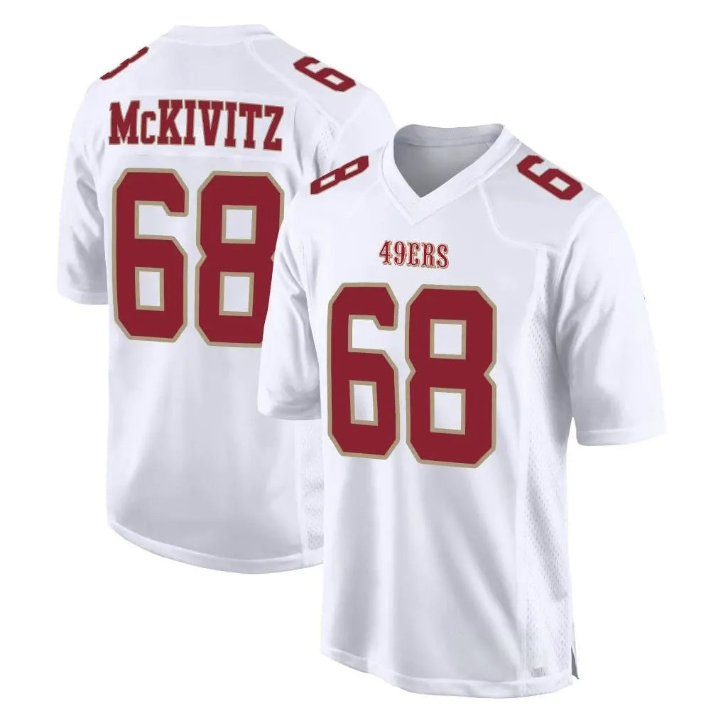 Kdoa SF.49ers #68 Colton McKivitz Player White Fashion Home Game Stitched Jerseys