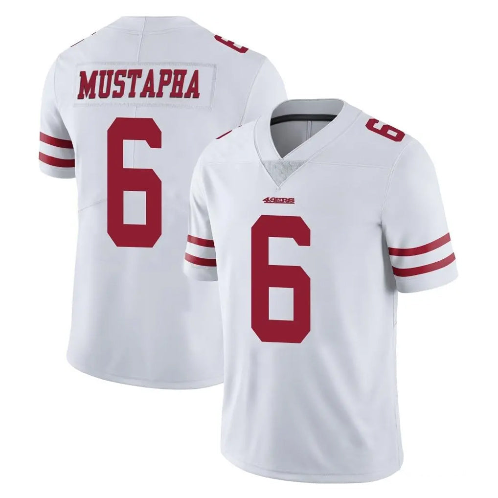 Kdoa SF.49ers #6 Malik Mustapha Player White Limited Vapor Untouchable Home Game Stitched Jerseys