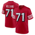 Kdoa SF.49ers #71 Trent Williams Player Red Limited Alternate Home Game Stitched Jerseys
