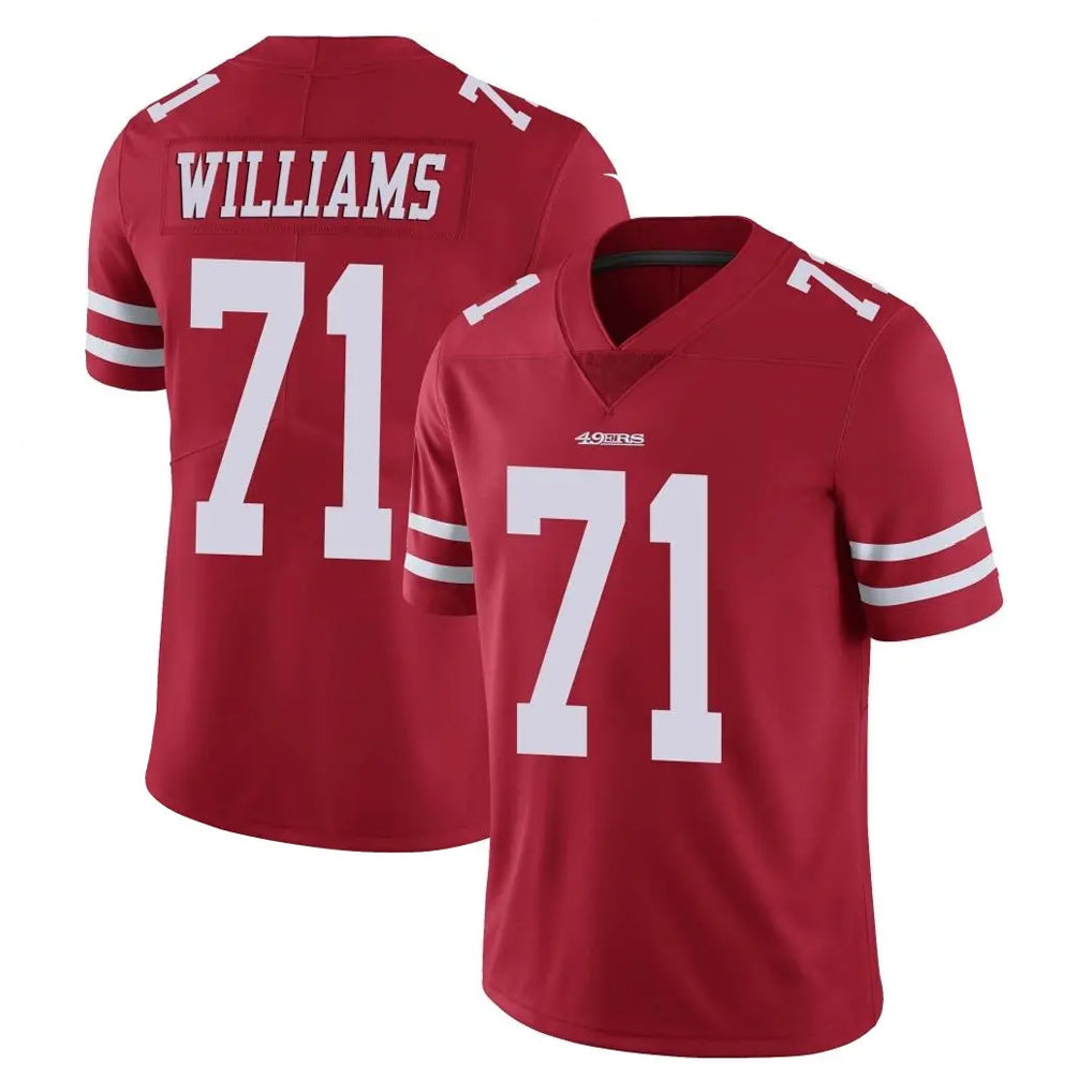 Kdoa SF.49ers #71 Trent Williams Player Red Limited Vapor Untouchable Home Game Stitched Jerseys