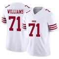 Kdoa SF.49ers #71 Trent Williams Player White Limited Vapor F.U.S.E. Home Game Stitched Jerseys
