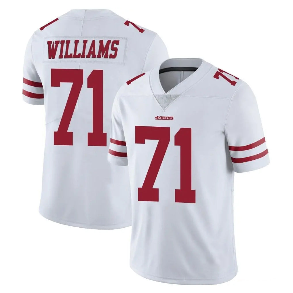Kdoa SF.49ers #71 Trent Williams Player White Limited Vapor Untouchable Home Game Stitched Jerseys