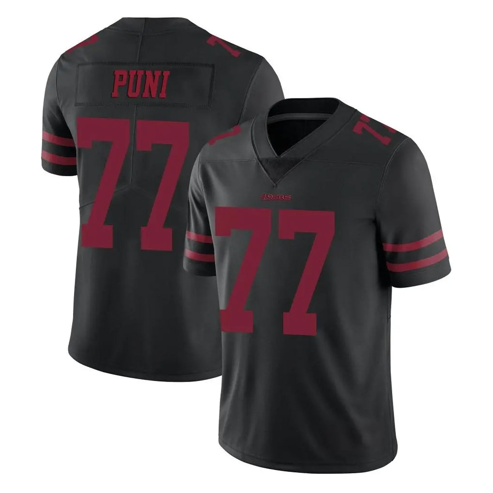 Kdoa SF.49ers #77 Dominick Puni Player Black Alternate Limited Vapor Untouchable Home Game Stitched Jerseys