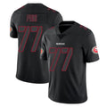Kdoa SF.49ers #77 Dominick Puni Player Black Impact Limited Home Game Stitched Jerseys