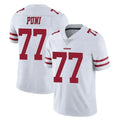 Kdoa SF.49ers #77 Dominick Puni Player White Limited Vapor Untouchable Home Game Stitched Jerseys