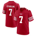 Kdoa SF.49ers #7 De'Zhaun Stribling Player Red Game Home Stitched Jerseys