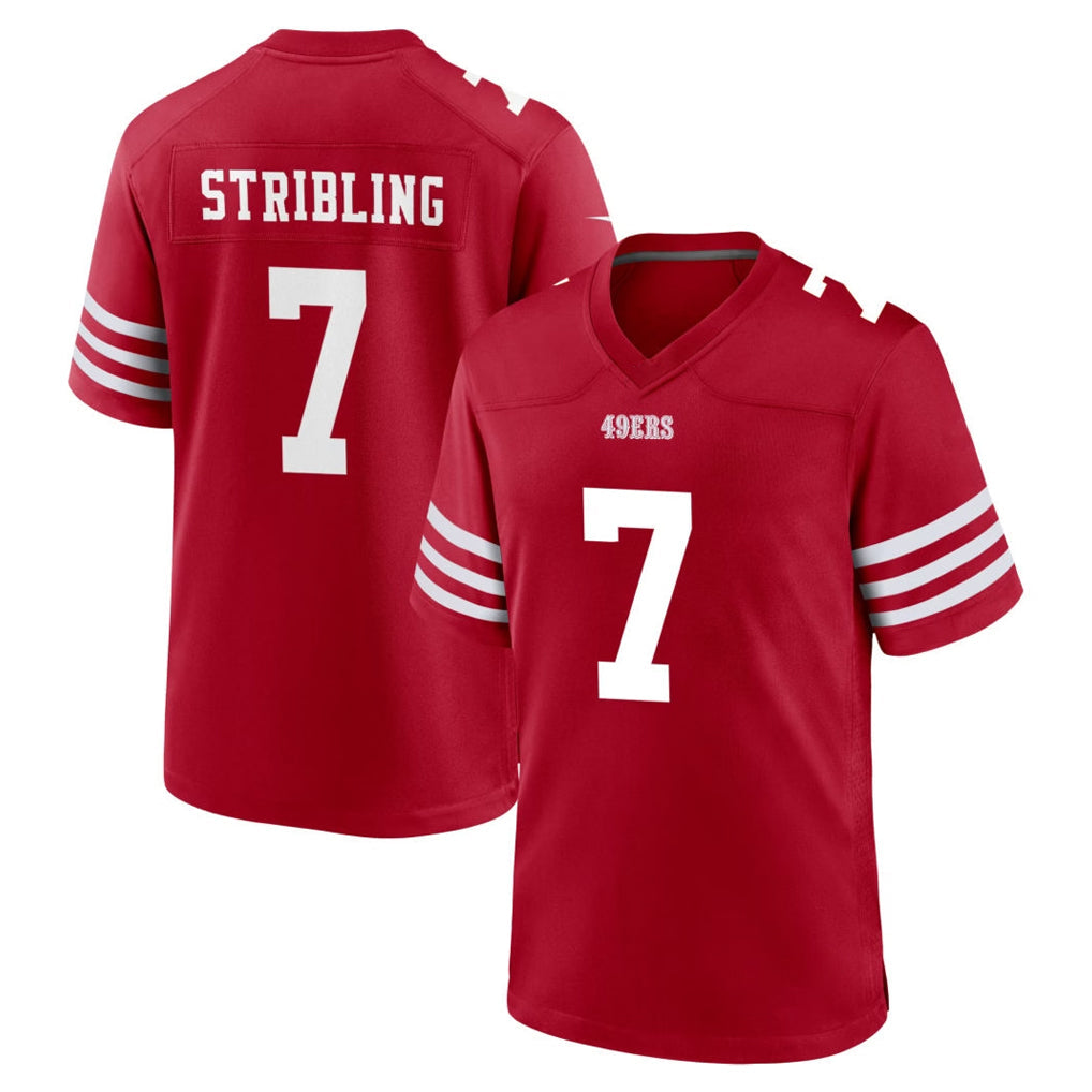 Kdoa SF.49ers #7 De'Zhaun Stribling Player Red Game Home Stitched Jerseys