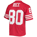 Kdoa SF.49ers #80 Jerry Rice Mitchell & Ness Scarlet Legacy Replica Jersey Stitched Puhic Game Jerseys