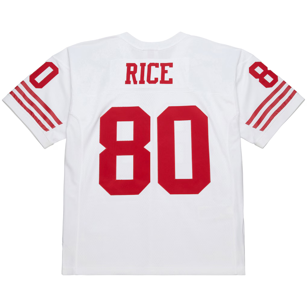 Kdoa SF.49ers #80 Jerry Rice Mitchell & Ness White 1994 Legacy Replica Jersey