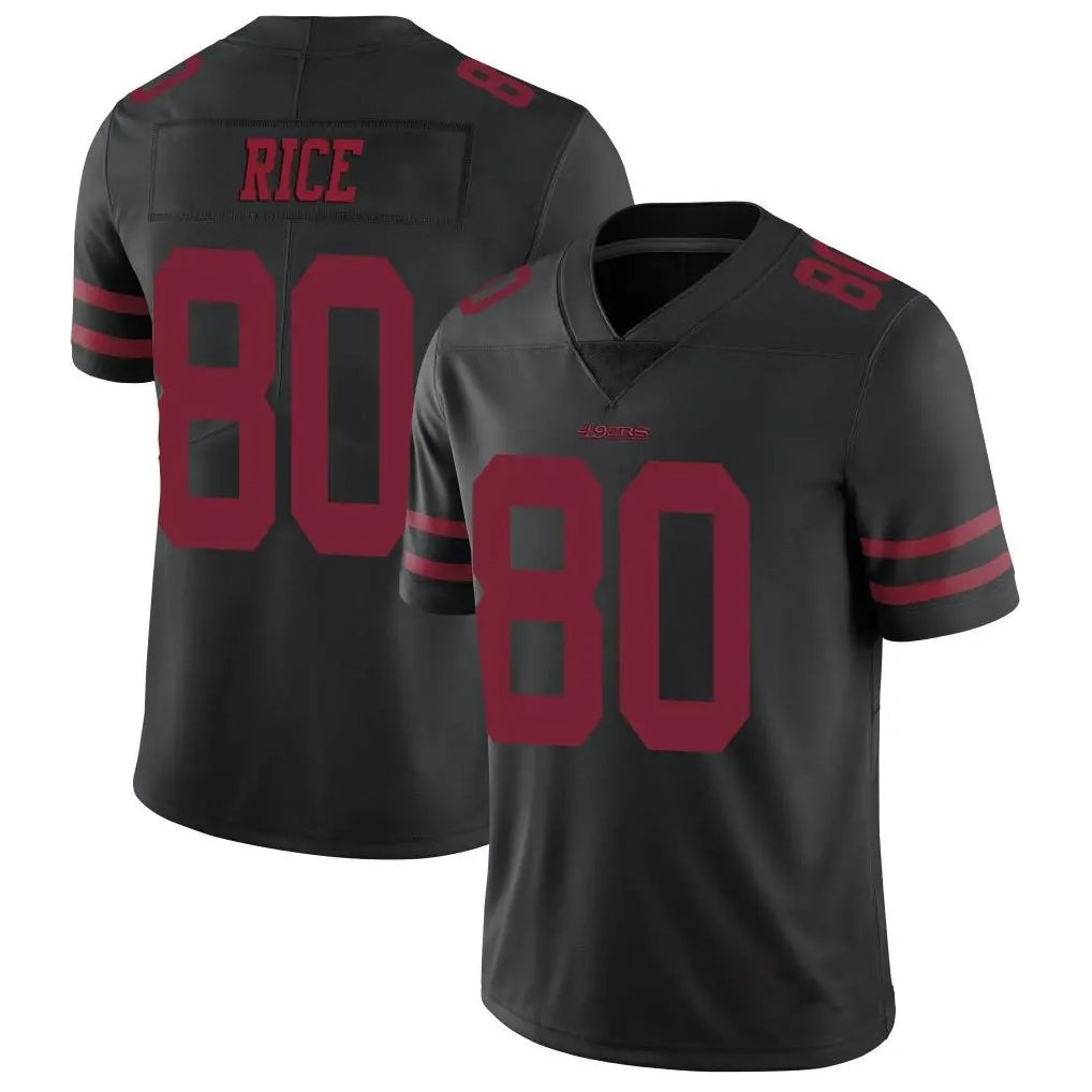 Kdoa SF.49ers #80 Jerry Rice Player Black Vapor Untouchable Limited Throwback Stitched Jerseys