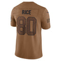 Kdoa SF.49ers #80 Jerry Rice Player Brown Salute To Service Limited Stitched Jerseys