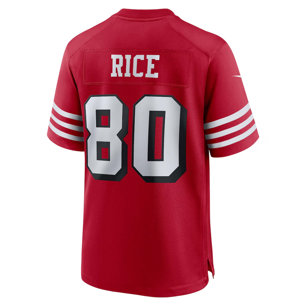 Kdoa SF.49ers #80 Jerry Rice Scarlet Retired Player Alternate Game Stitched Jerseys