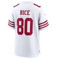 Kdoa SF.49ers #80 Jerry Rice White Retired Player Game American Stitched Jersey