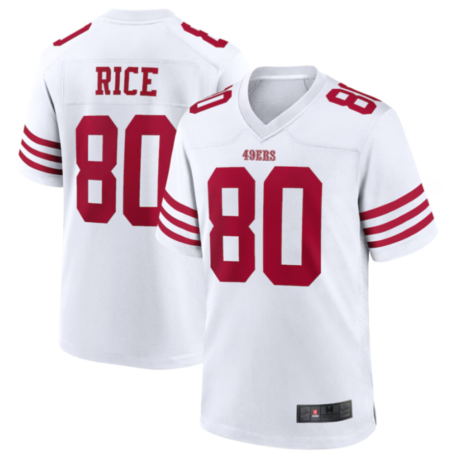 Kdoa SF.49ers #80 Jerry Rice White Retired Player Game American Stitched Jersey