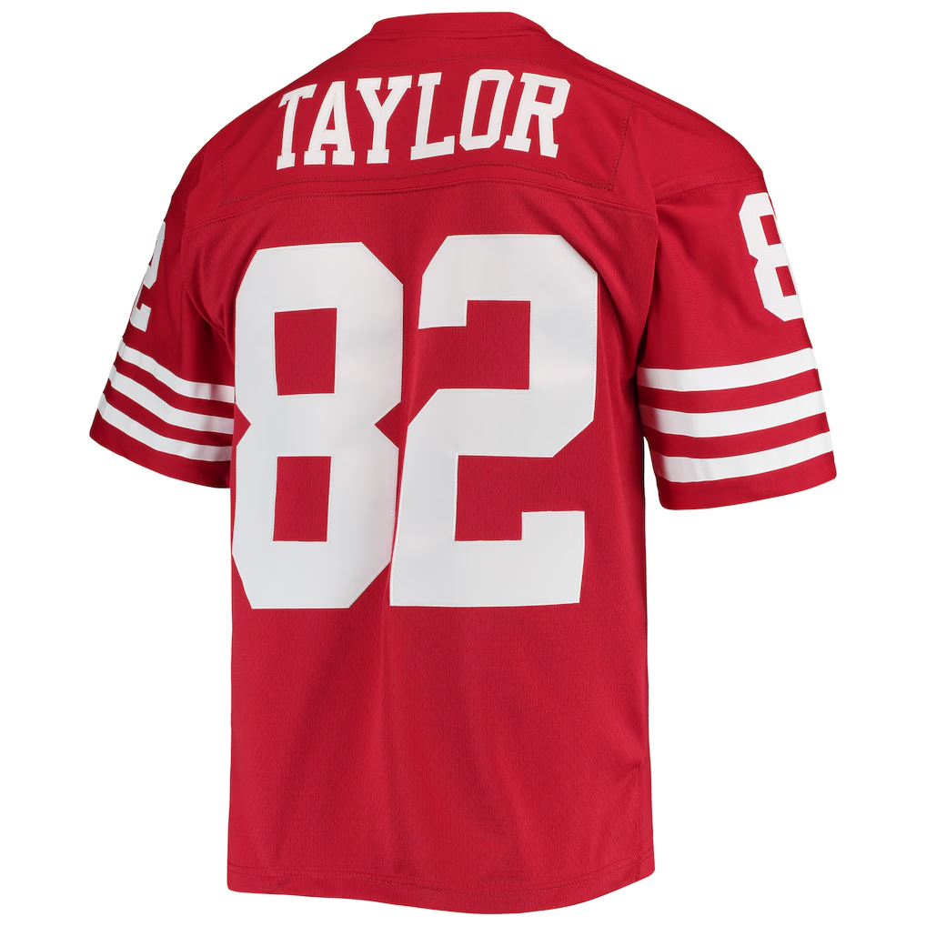 Kdoa SF.49ers #82 John Taylor Mitchell & Ness Scarlet Legacy Replica Jersey