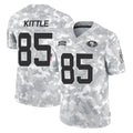 Kdoa SF.49ers #85 George Kittle Player Arctic Camo Limited Salute To Service Home Game Stitched Jerseys