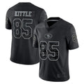 Kdoa SF.49ers #85 George Kittle Player Black RFLCTV Limited Stitched Jerseys