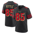 Kdoa SF.49ers #85 George Kittle Player Black Rivalries Collection Home Game Stitched Jerseys