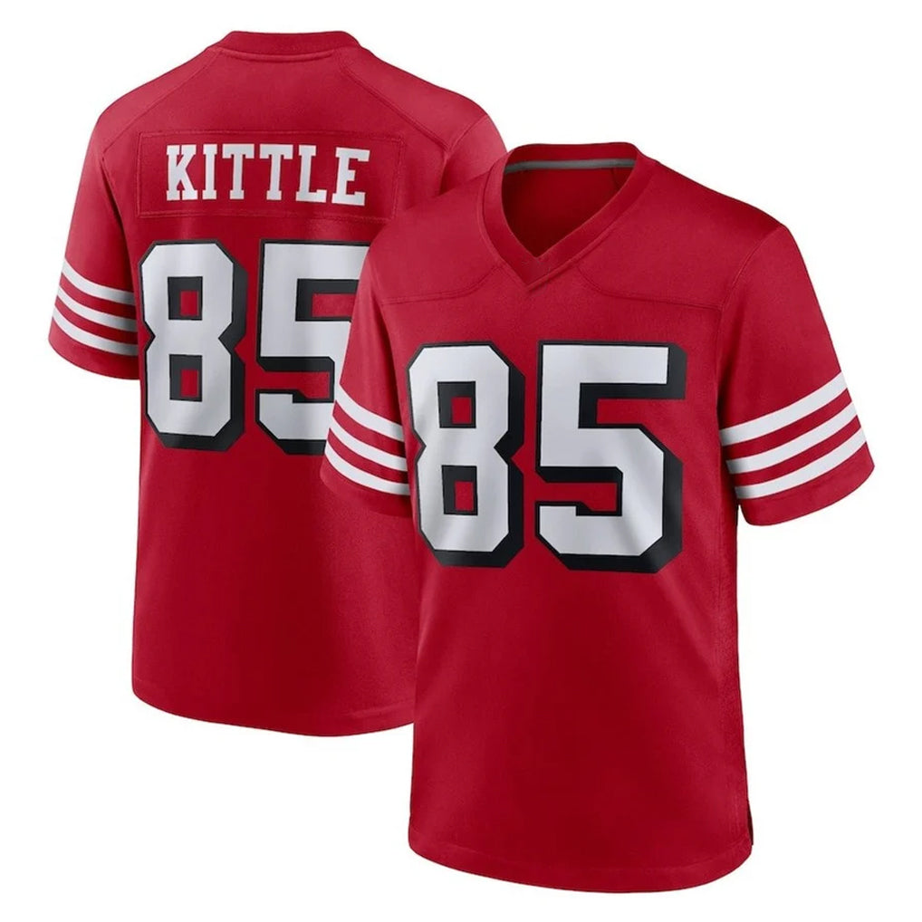 Kdoa SF.49ers #85 George Kittle Player Red Limited Alternate Home Game Stitched Jerseys