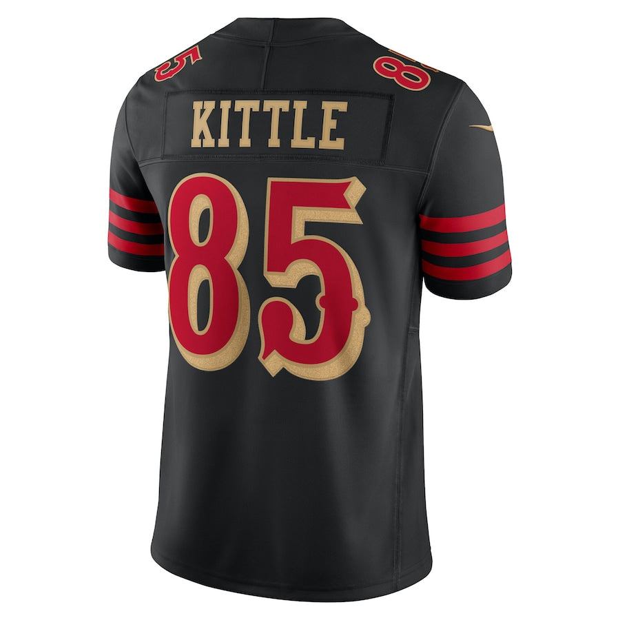Kdoa SF.49ers #85 George Kittle Player Rivalries Collection Vapor Limited Black Stitched Jersey