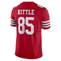 Kdoa SF.49ers #85 George Kittle Player Scarlet Vapor F.U.S.E. Limited Stitched Jerseys