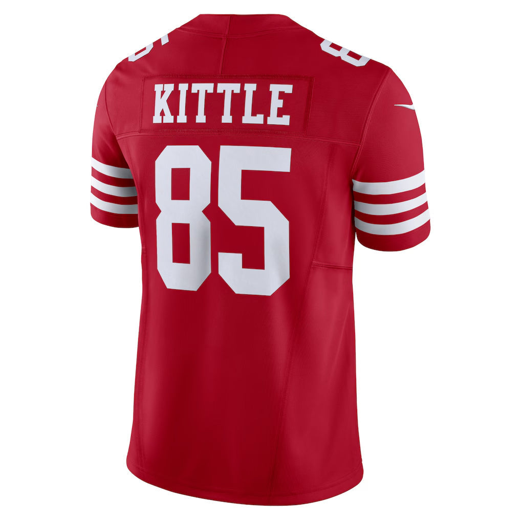 Kdoa SF.49ers #85 George Kittle Player Scarlet Vapor F.U.S.E. Limited Stitched Jerseys