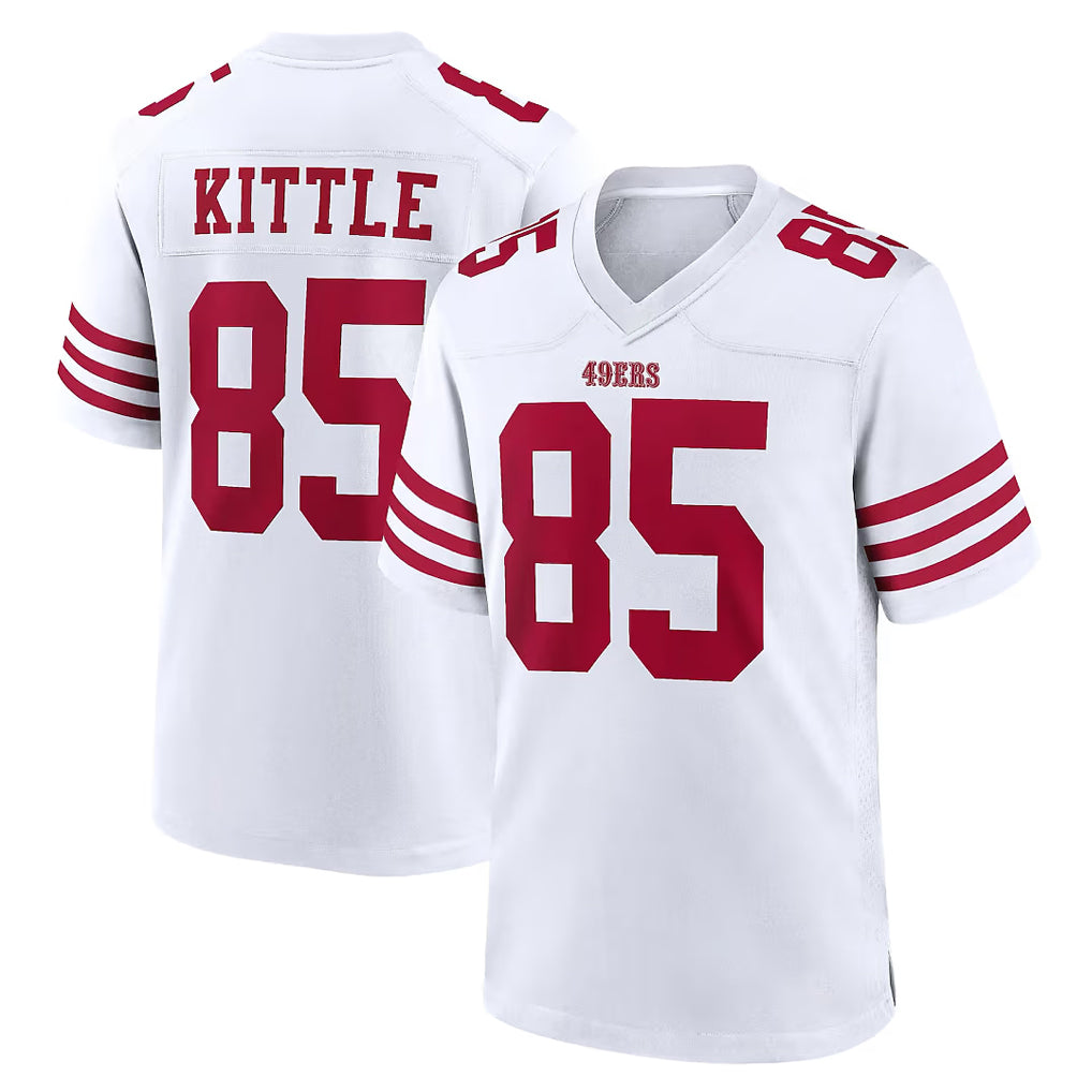 Kdoa SF.49ers #85 George Kittle Player White Game Home Stitched Jerseys