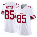 Kdoa SF.49ers #85 George Kittle Player White Limited Vapor F.U.S.E. Home Game Stitched Jerseys