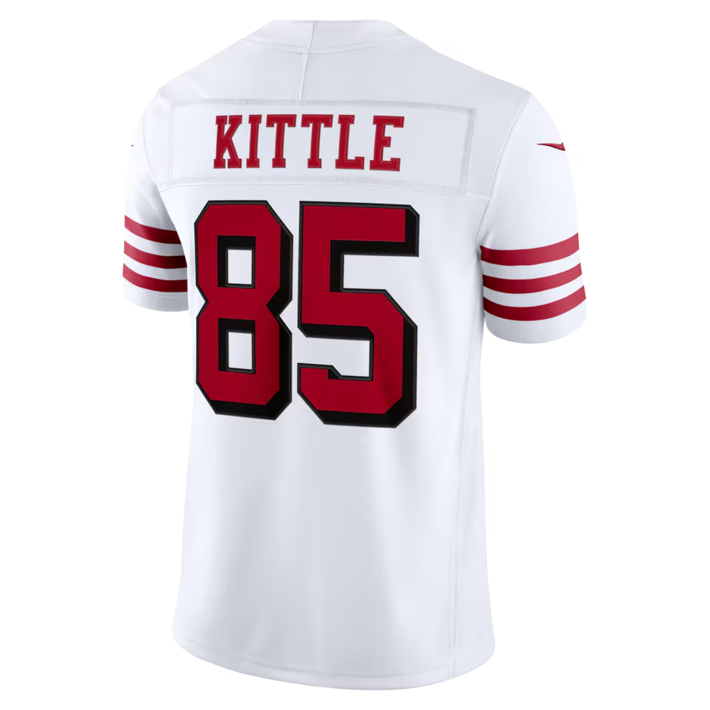 Kdoa SF.49ers #85 George Kittle White Alternate Vapor F.U.S.E. Stitched Limited Jerseys