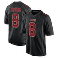 Kdoa SF.49ers #8 Steve Young Player Black Fashion Game Football Jerseys